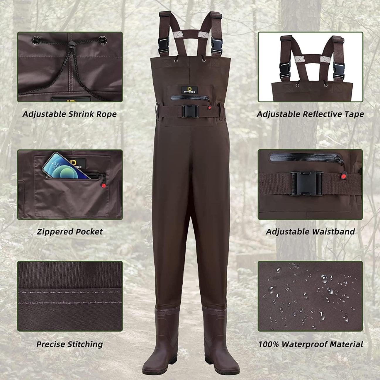 Lightweight Chest Waders with Boots