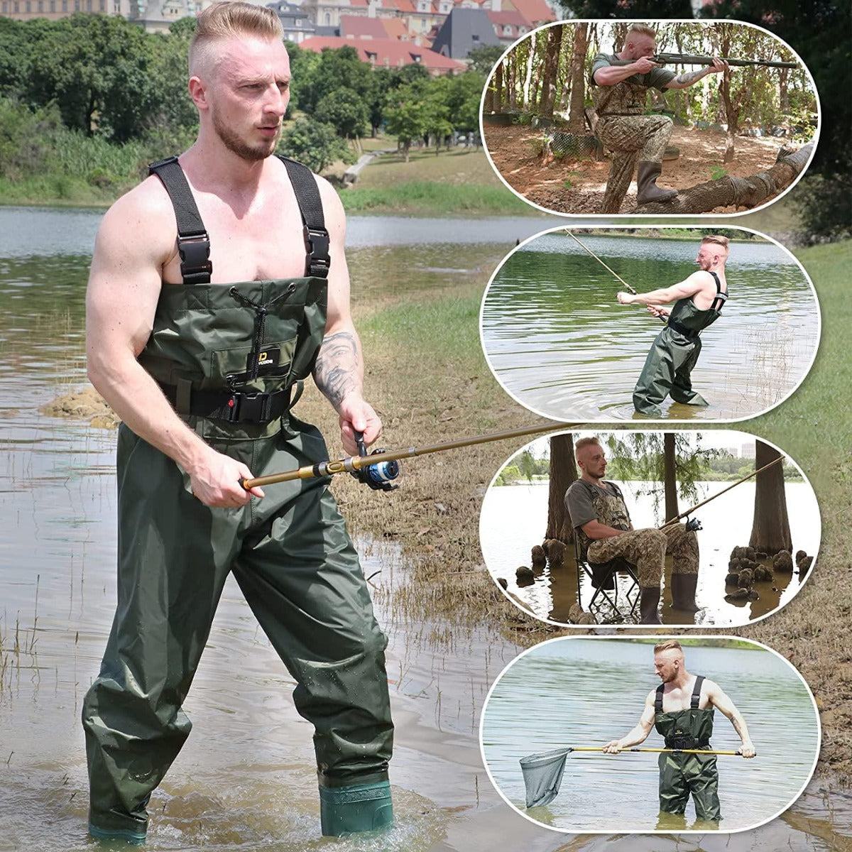FISHINGSIR Fishing Waders Men with Boots Womens Chest Waders