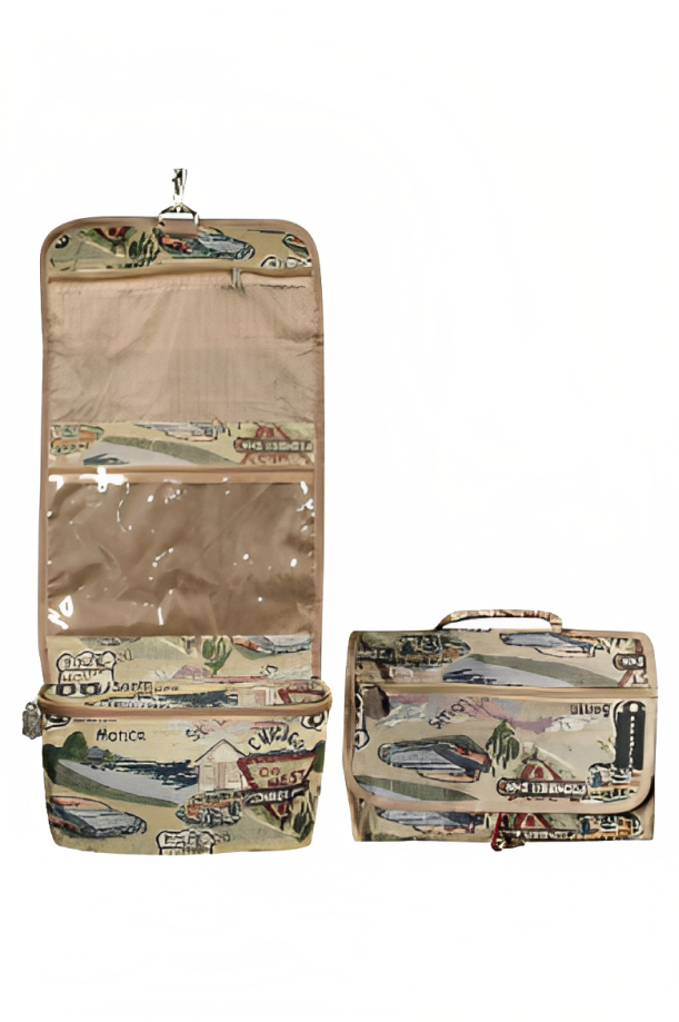 Route 66 - Roll-Up Hanging Cosmetic Bag