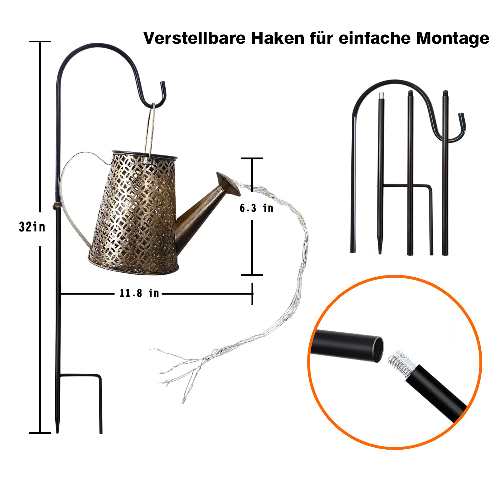 Solar-Sprinkler Märchenhaftes Licht Garten Deko