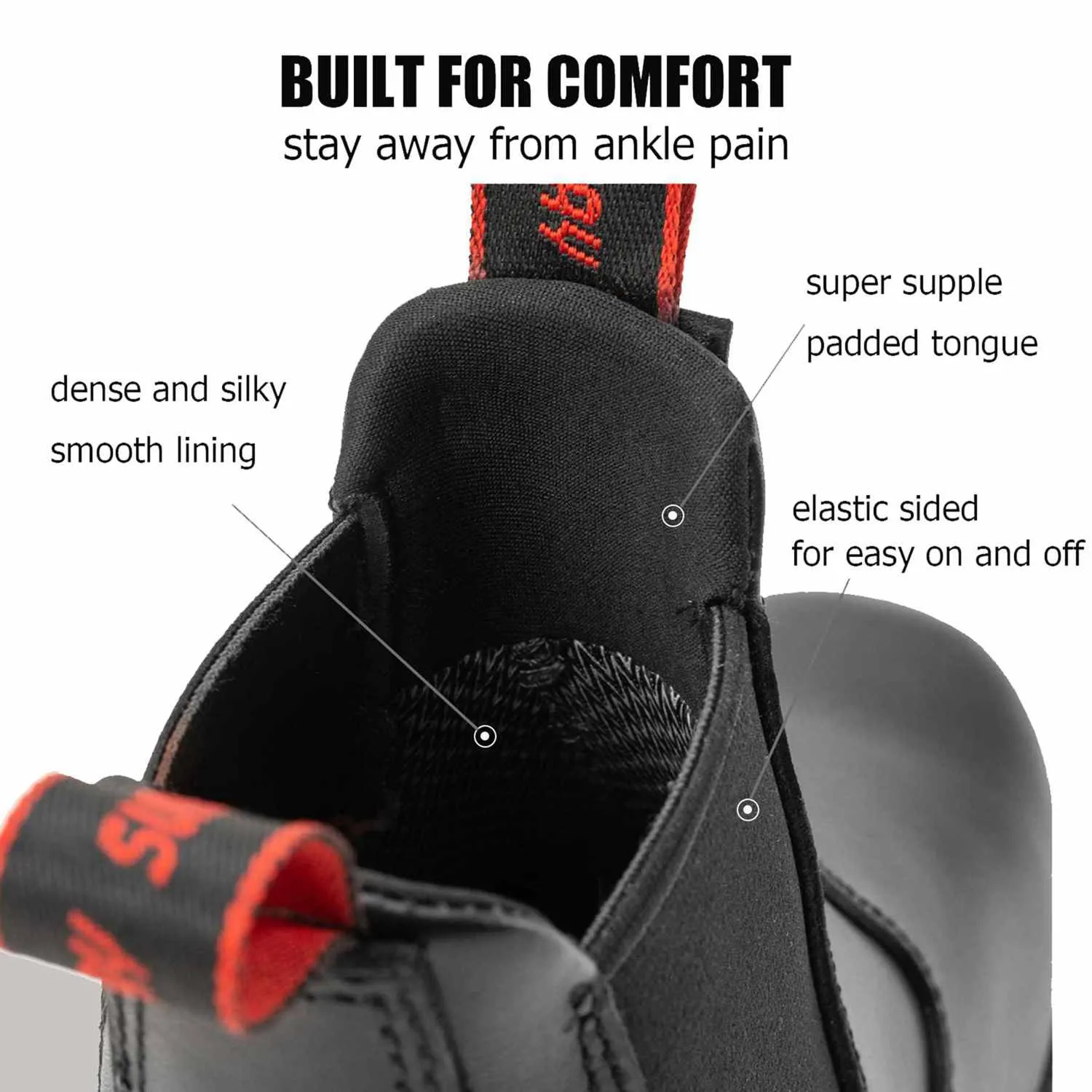 mens boots slip on composite toe Work Boots | Safety Work Boots