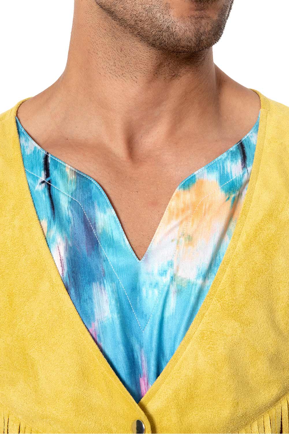 70S Retro Vintage Hippie Men Vest Outfits Costume Halloween Carnival Suit