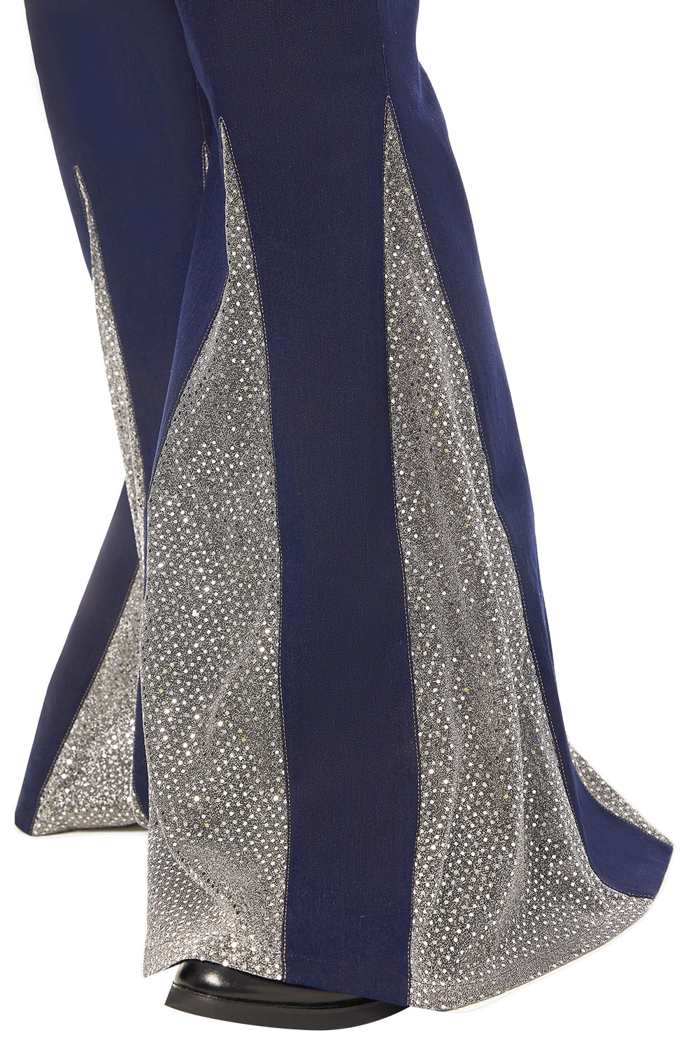 70S Retro Vintage Disco Men Paneled Trousers Flared Jeans Halloween Carnival Suit