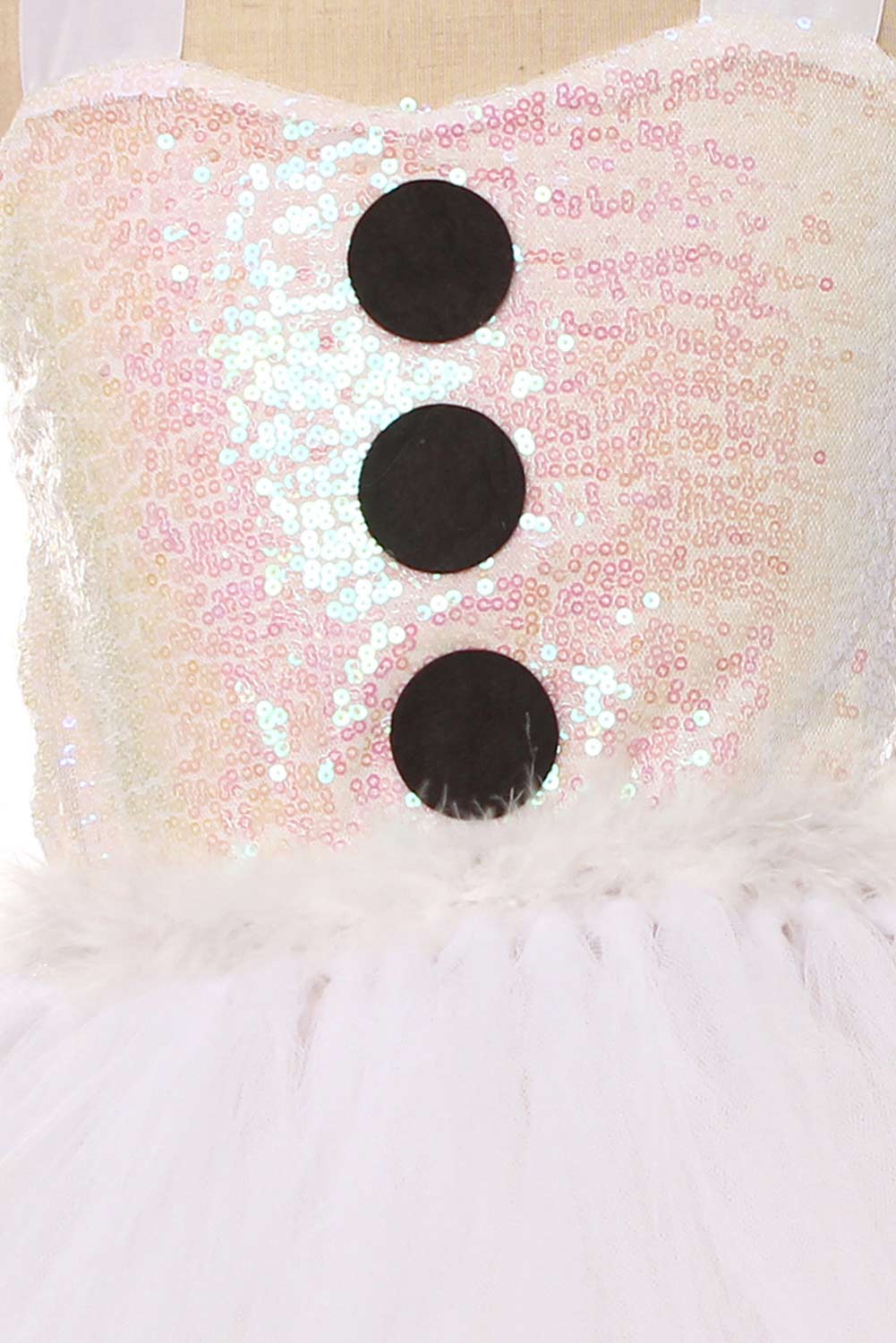 Girls Christmas Snowman Mesh Skirt Tutu Skirt Cosplay Costume Halloween Carnival Suit