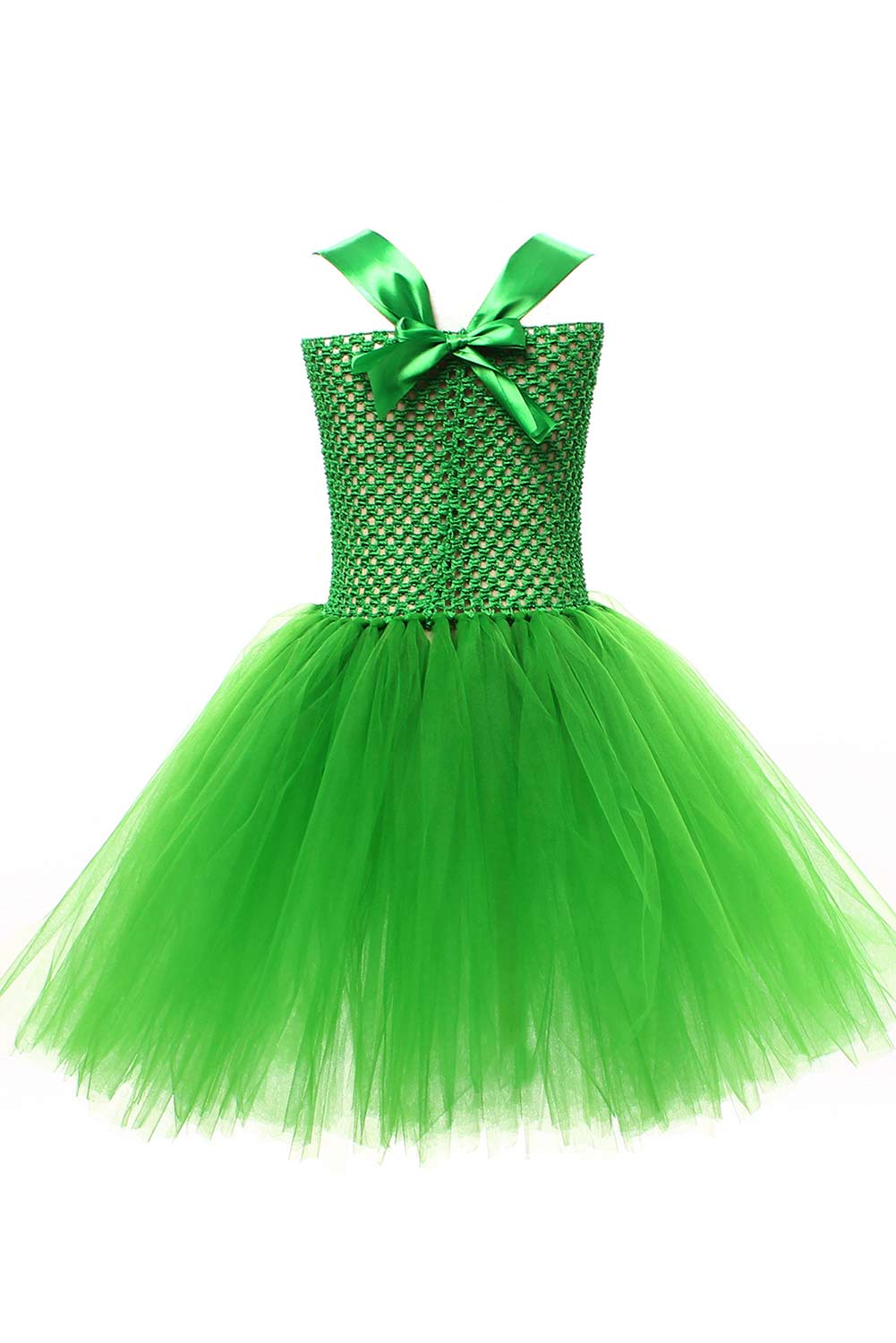 Girls Christmas Green Hairy Monster Tutu Skirt Mesh Skirt Cosplay Costume Halloween Carnival Suit