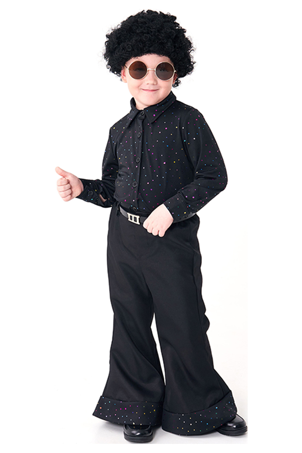 70S Retro Vintage Disco Sequin Singer Kids Childre Outfits Halloween Carnival Suit