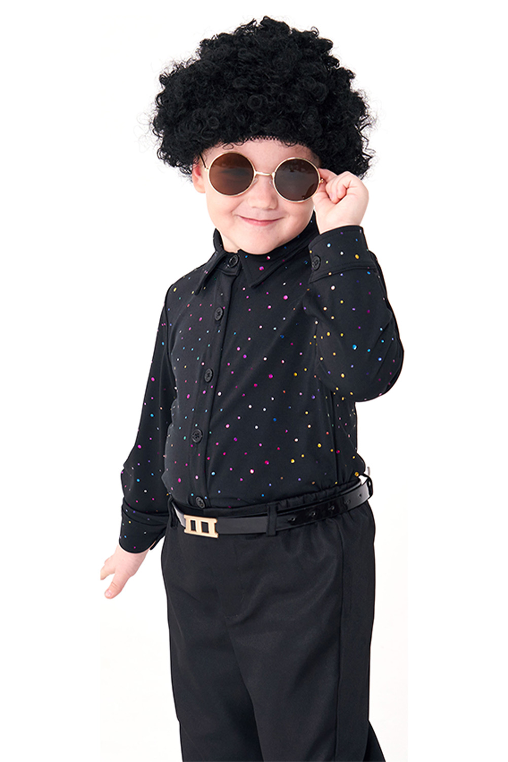 70S Retro Vintage Disco Sequin Singer Kids Childre Outfits Halloween Carnival Suit