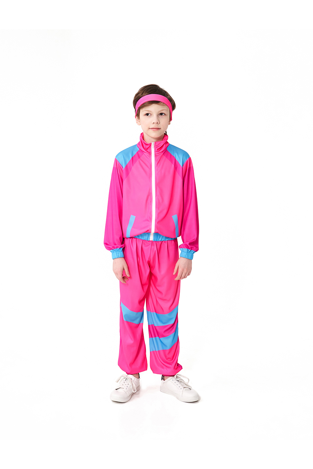Retro Vintage Hip-Hop Kids Children Pink Dance Tracksuit Halloween Carnival Suit