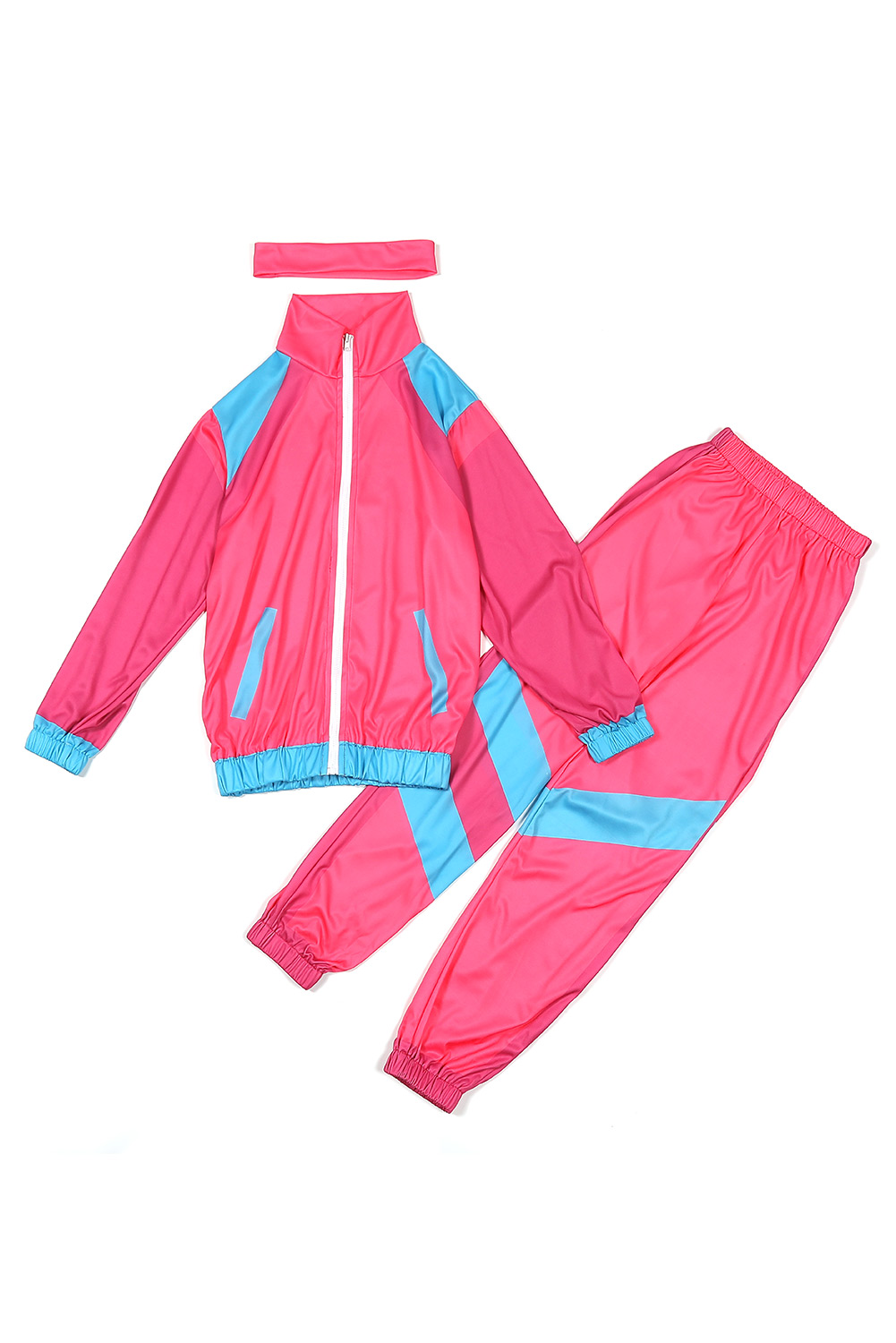 Retro Vintage Hip-Hop Kids Children Pink Dance Tracksuit Halloween Carnival Suit