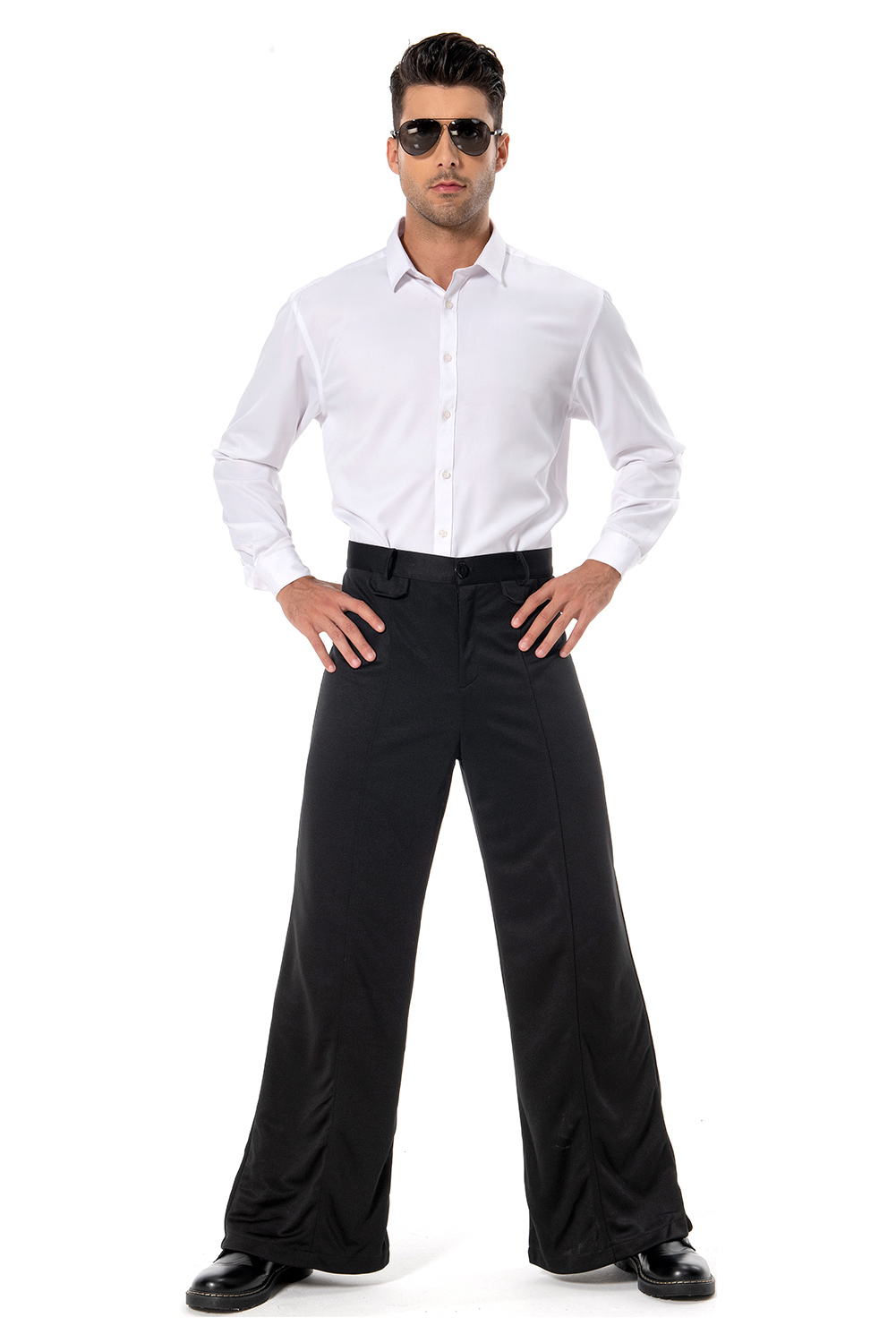 70S Retro Vintage Men Flared Pants Halloween Carnival Suit