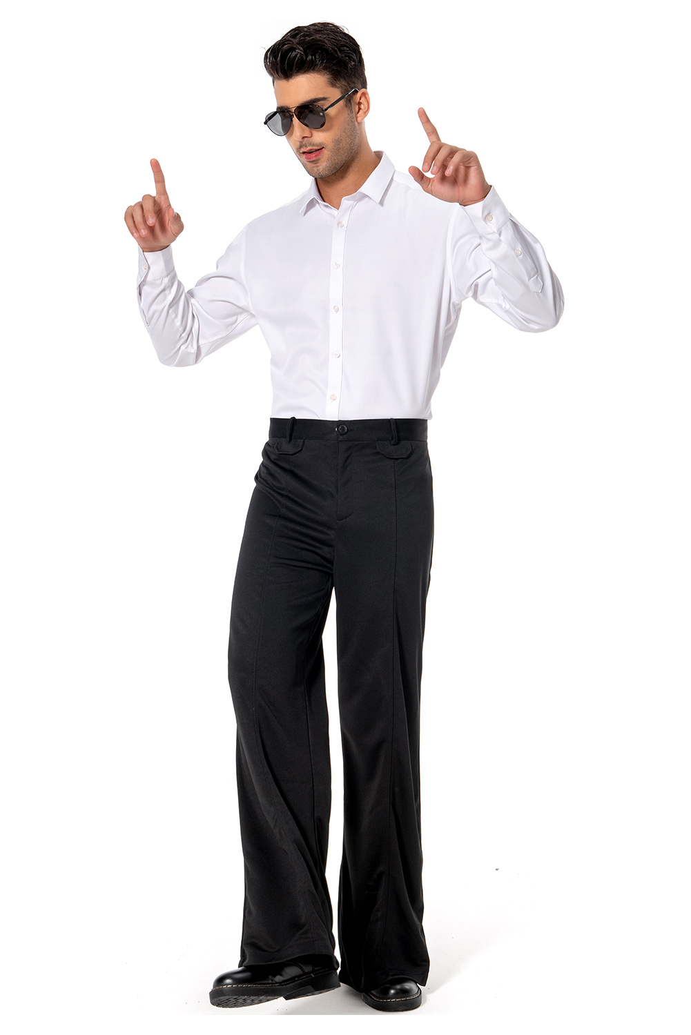 70S Retro Vintage Men Flared Pants Halloween Carnival Suit