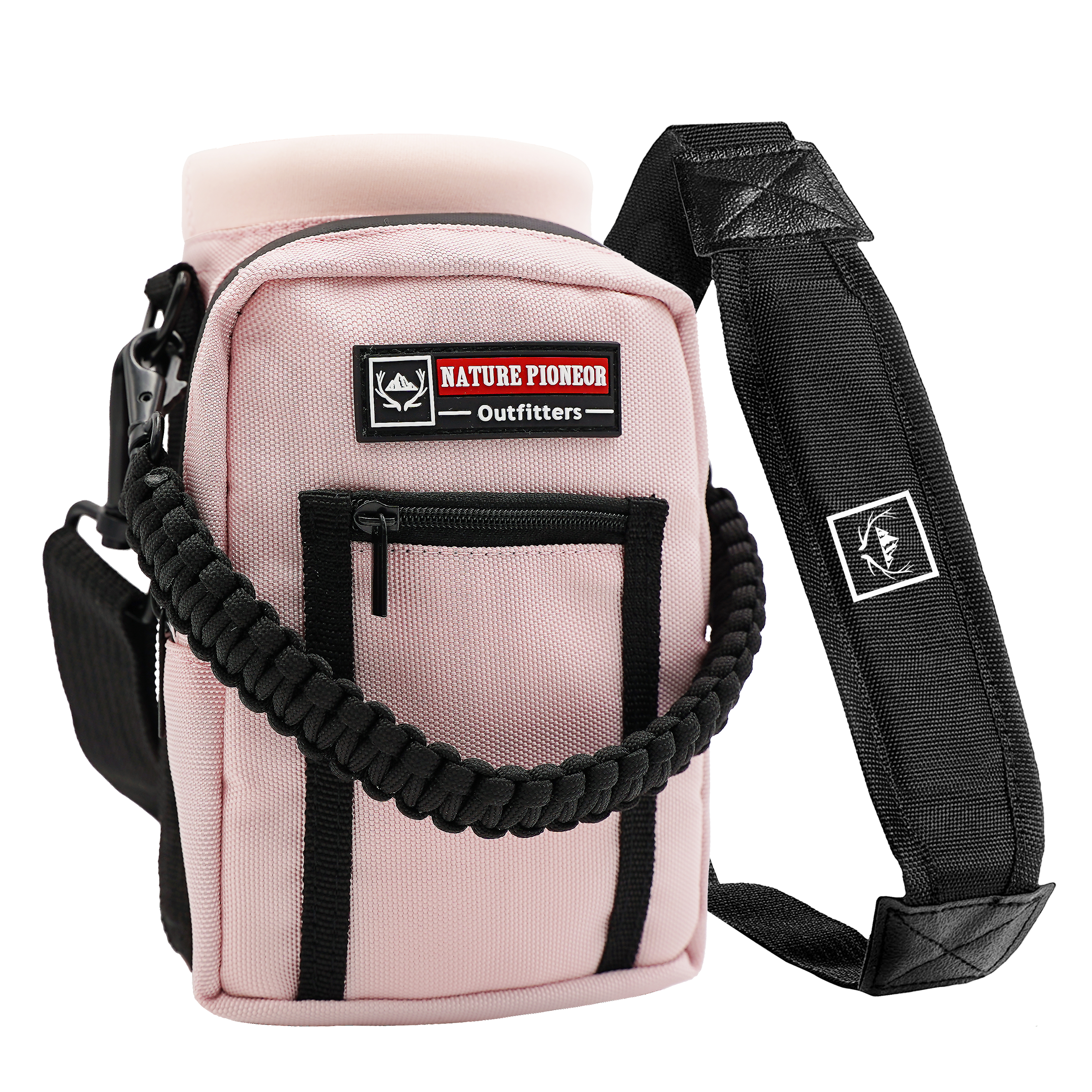 NATURE PIONEOR Neoprene Insulated Water Bottle Holder with Shoulder Strap for 25/32/40OZ Sports Water Bottles, Carrier/Pouch Sleeve for Camping, Hiking, Fishing and Travel