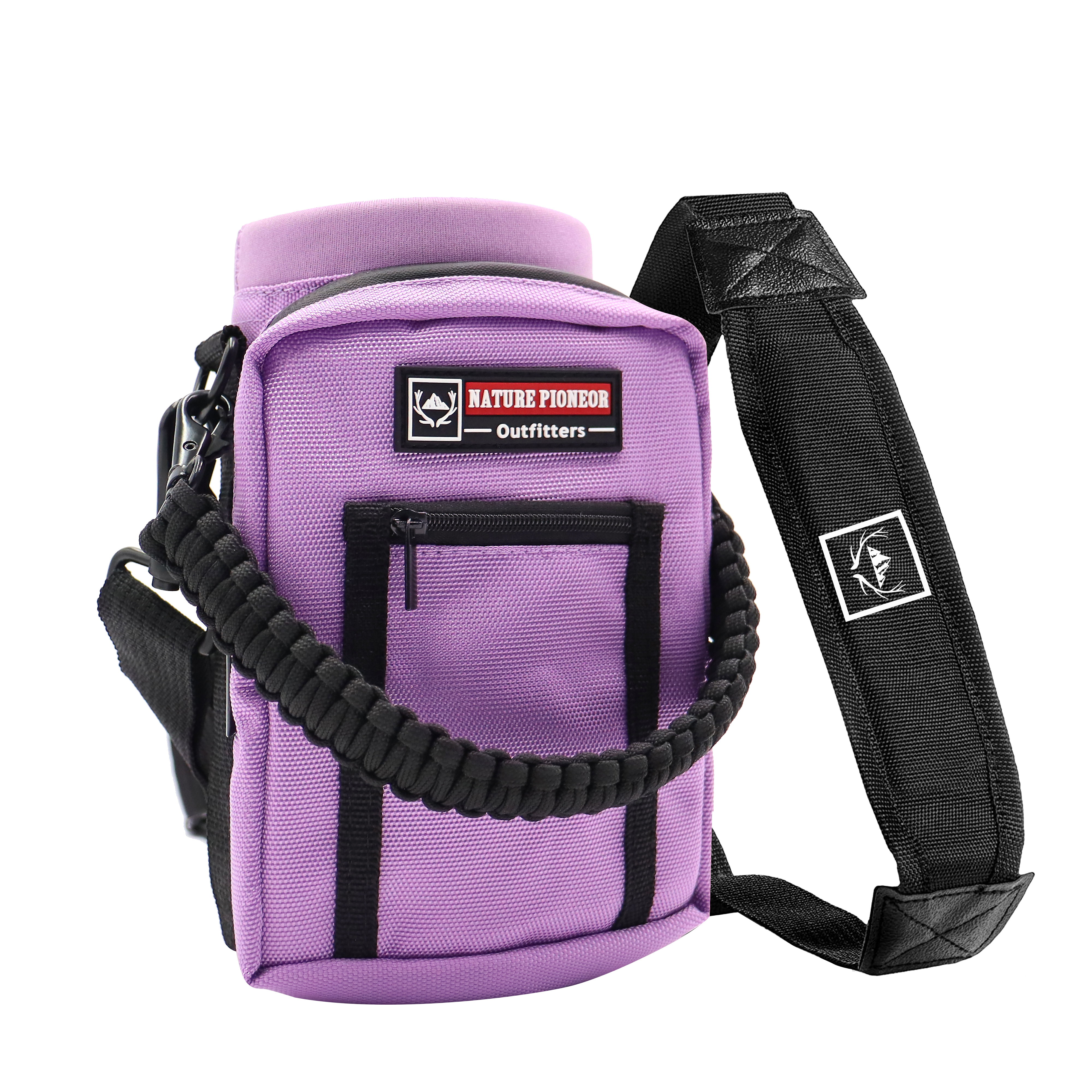 NATURE PIONEOR Neoprene Insulated Water Bottle Holder with Shoulder Strap for 25/32/40OZ Sports Water Bottles, Carrier/Pouch Sleeve for Camping, Hiking, Fishing and Travel