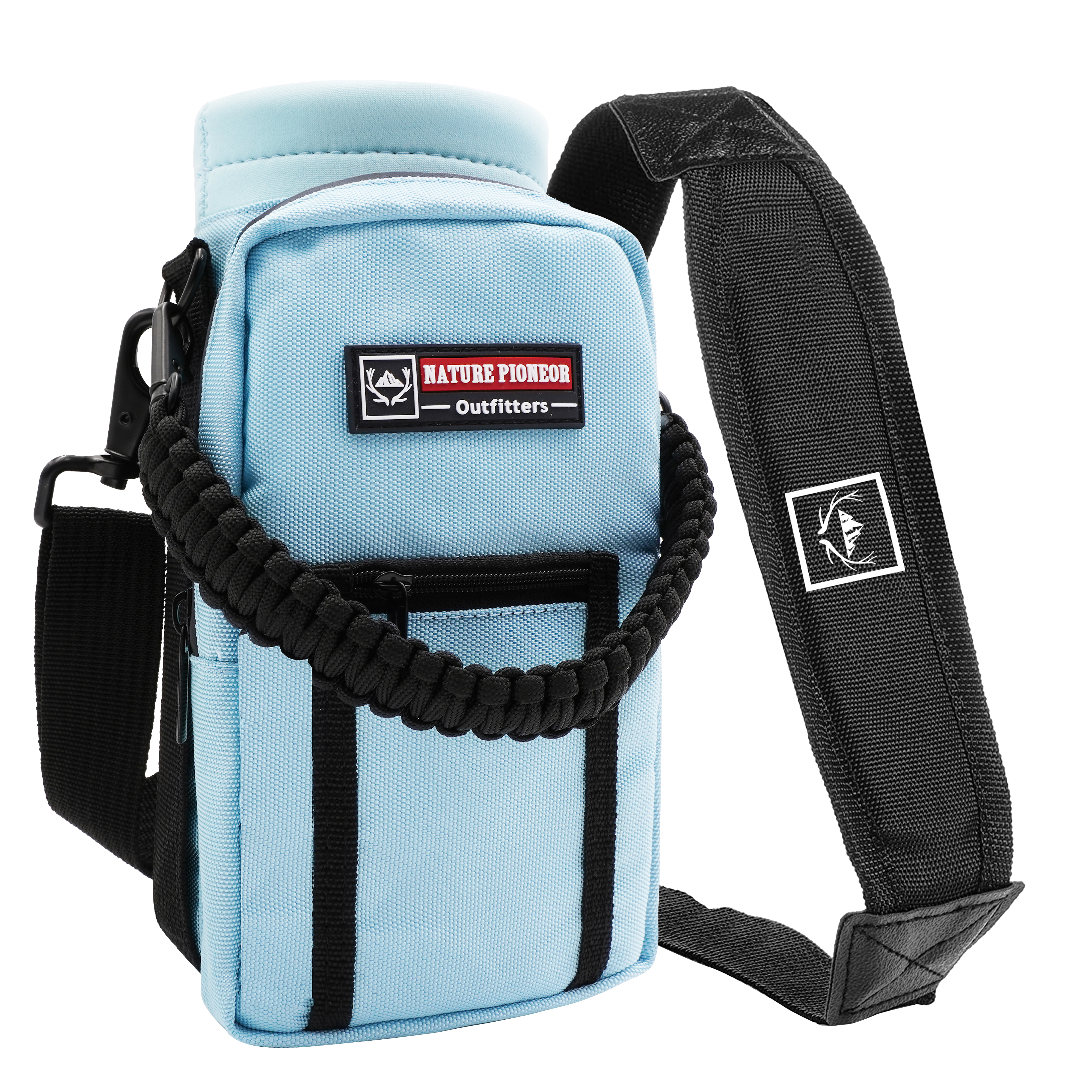 Water Bottle Carrier Bag Adjustable Shoulder Strap 40 Oz Bottles Sleeve  Pouch