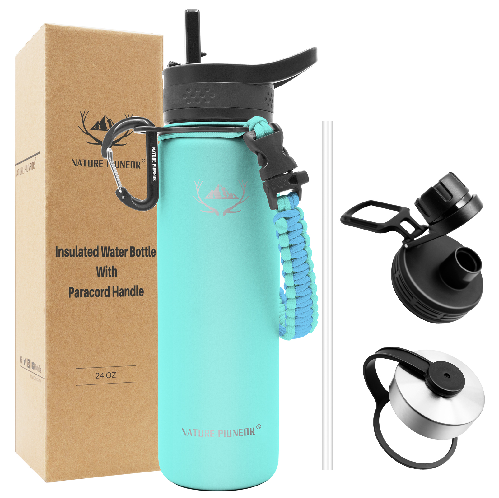 NATURE PIONEOR Neoprene Insulated Water Bottle Holder with