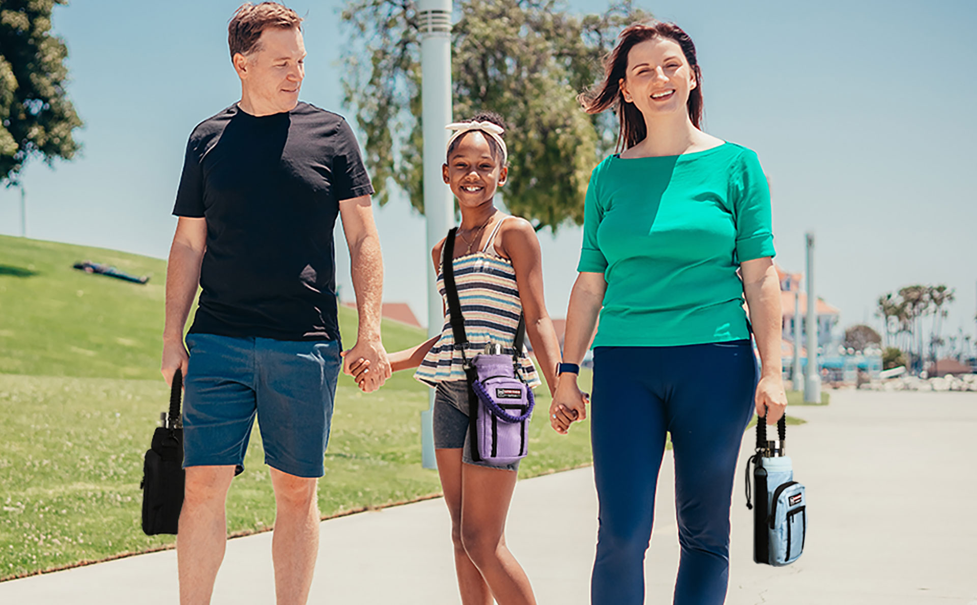 Insulated Water Bottle Holder with Shoulder Strap for 25OZ 2