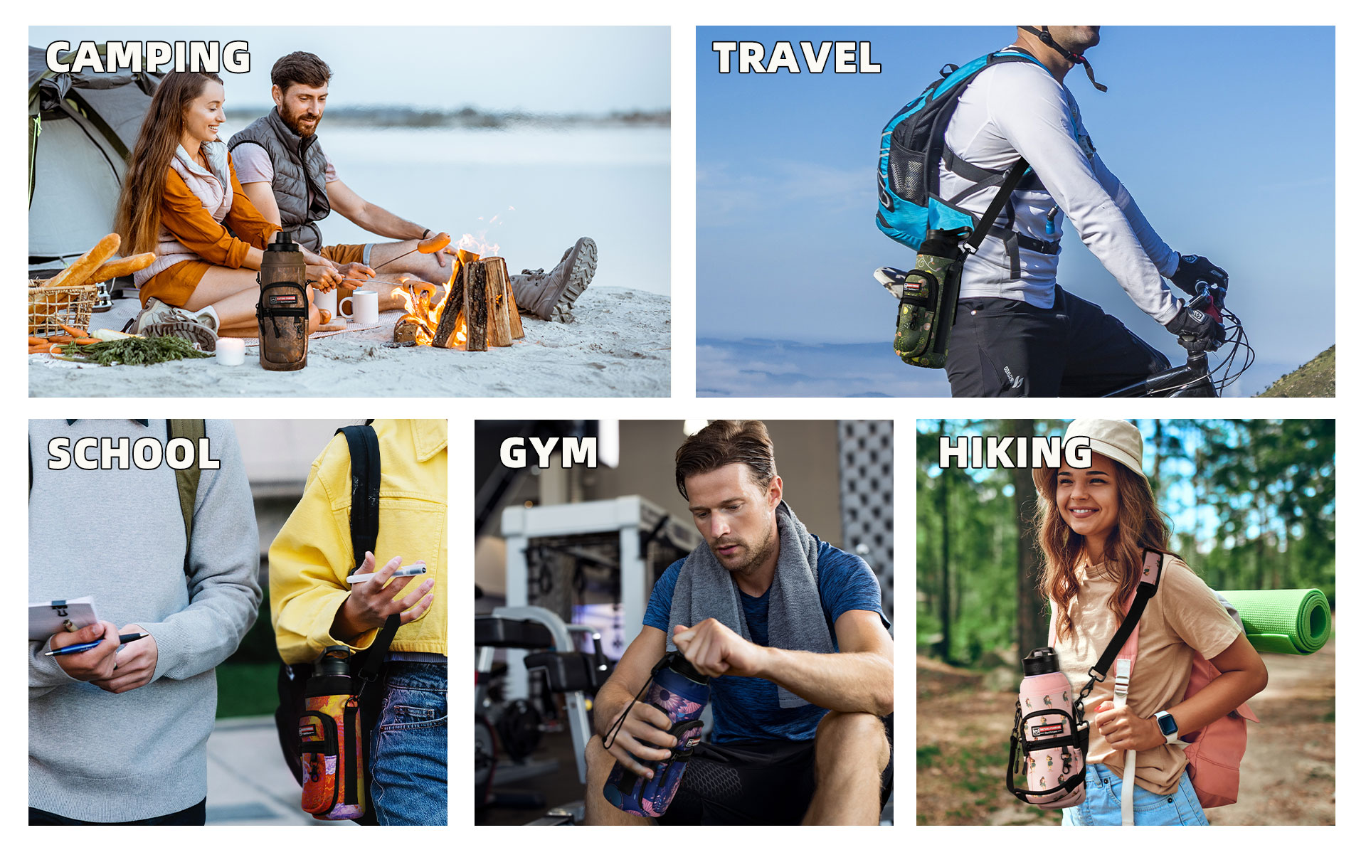 Water Bottle Carrier with Strap4