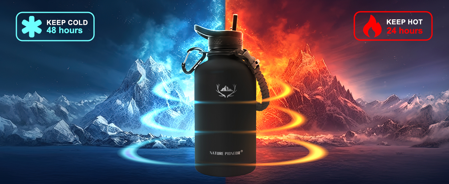 Insulated Water Bottles with Paracord Handle 40oz3