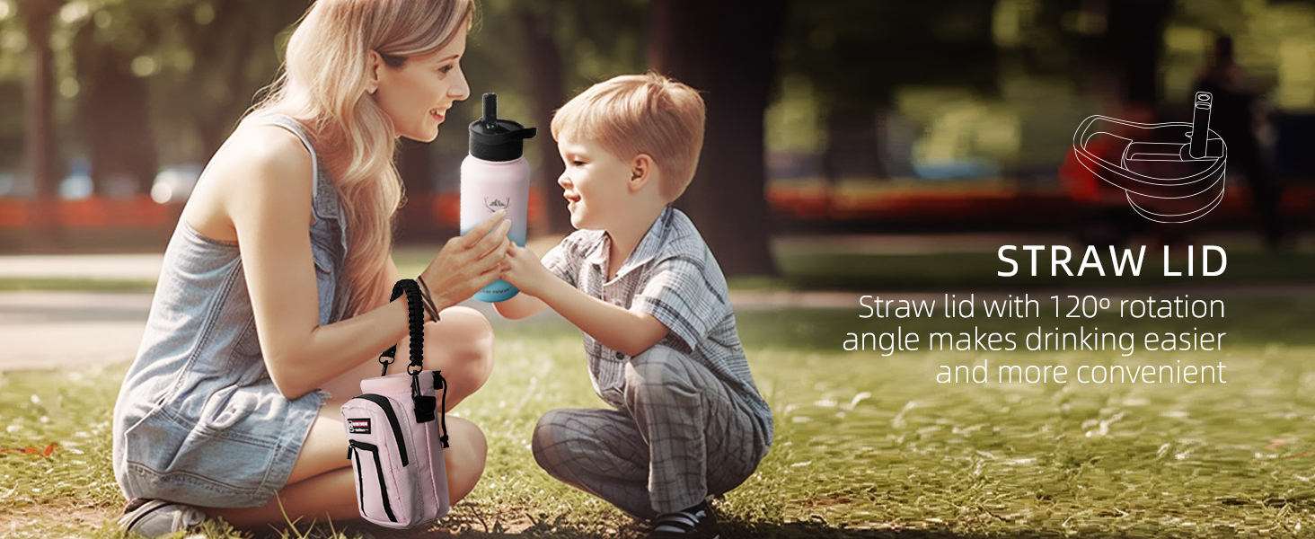 NATURE PIONEOR Insulated Water Bottles with Straw - 40 oz2