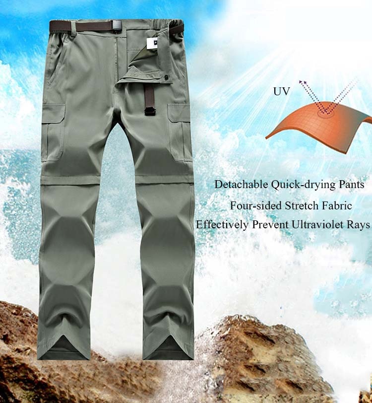 Men's Removable Quick Dry Outdoor Hiking Pants-Mitchell Shoes