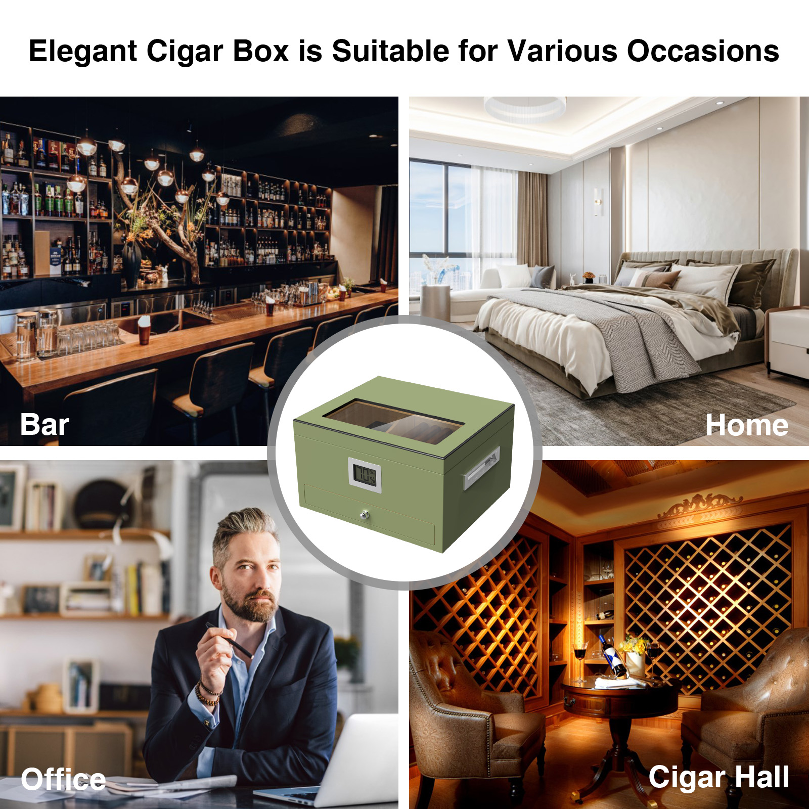 Mojgar Spanish Cedar Cigar Humidor