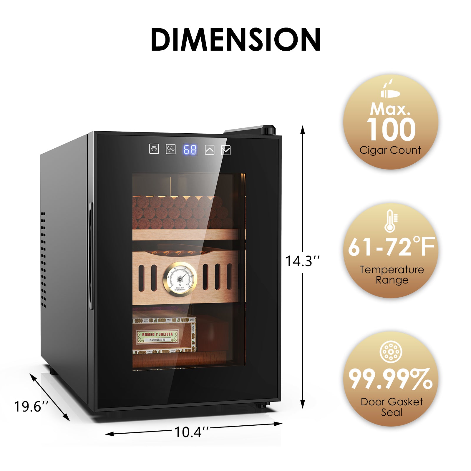 Mojgar 100 Counts Heating Cooling Cigar Humidor