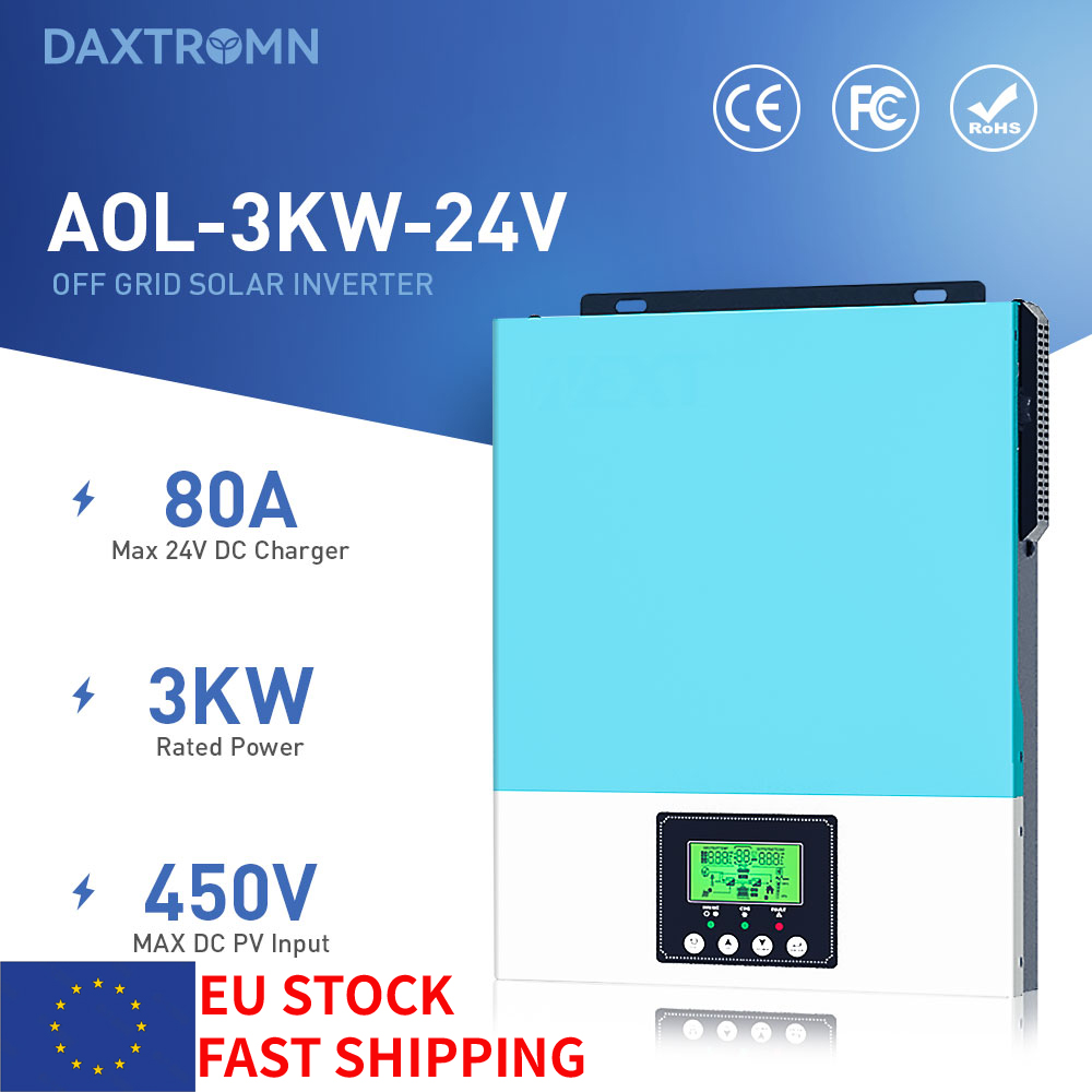 Daxtromn 2400w 3kva  Solar Inverter Off grid Mppt Solar Inverter 80A Charger hybrid system Solar Inverter Solar Controller