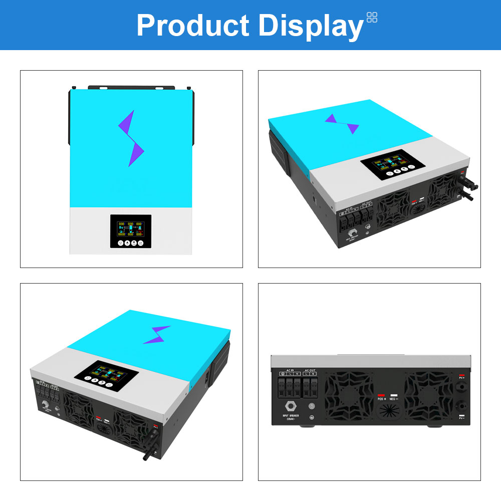6.2KW Hybrid Solar Inverter Pure Sine Wave 220VAC Output 48VDC Input 120A MPPT Solar Charger Controller 6200w European Union Stock  fast ship