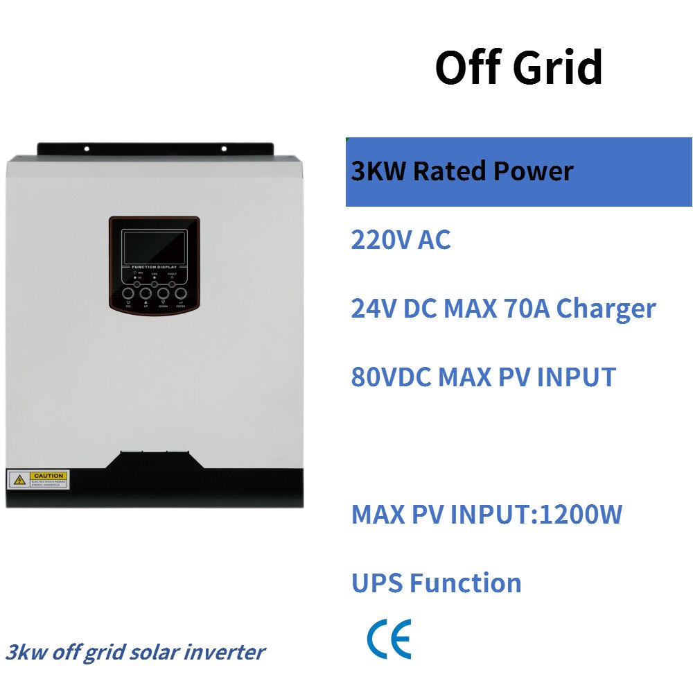 Inversor Solar Off-Grid 2kW con Acumulacion Monofasico 110/240V RETELEC