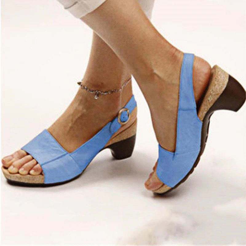 Orthopedic Women Sandal Breathable Arch Support Wedge Slip On Vintage Summer