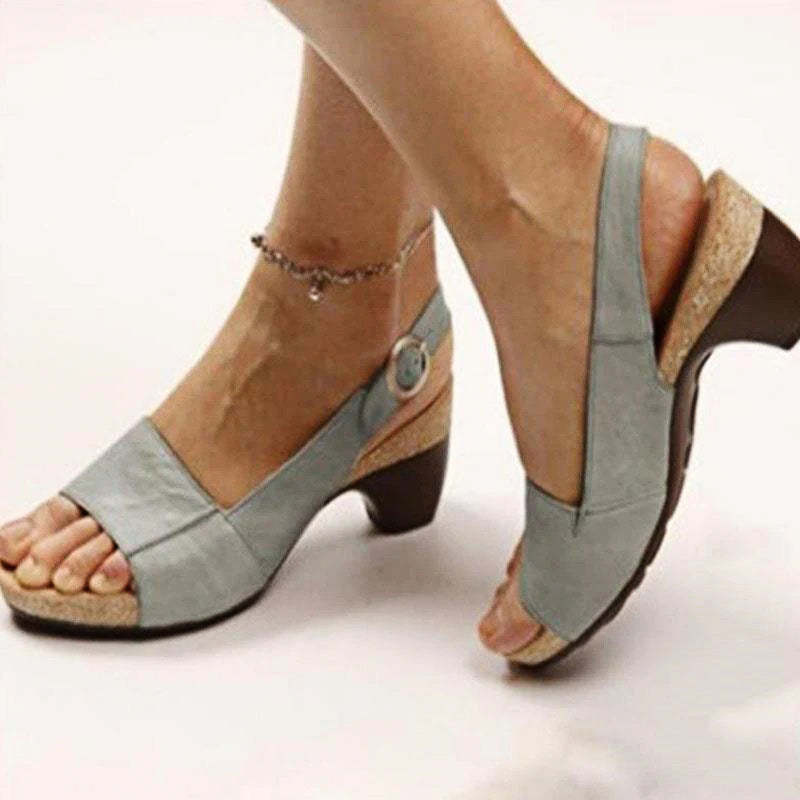 Orthopedic Women Sandal Breathable Arch Support Wedge Slip On Vintage Summer