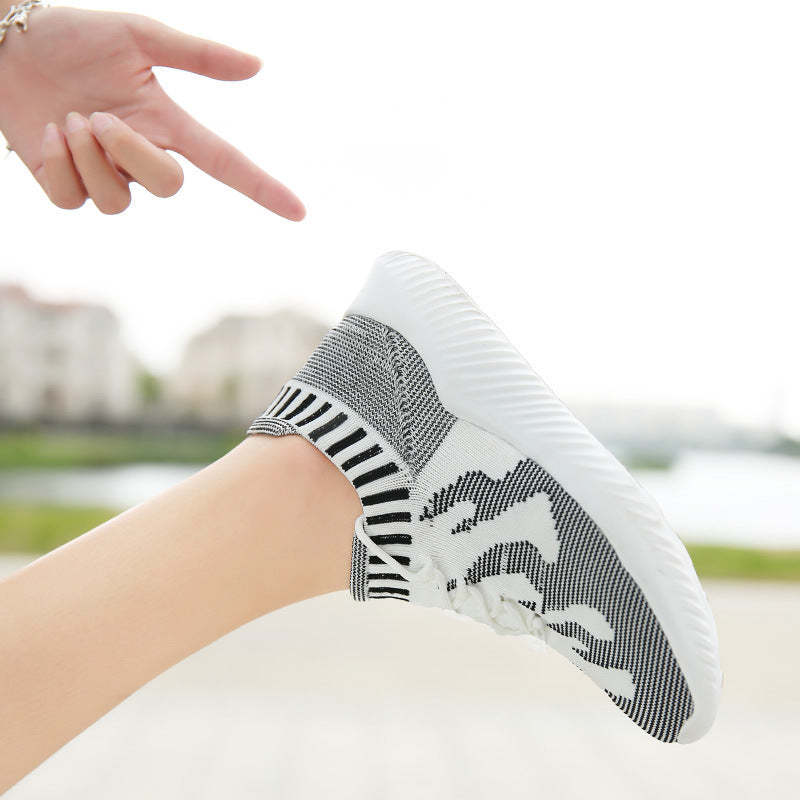 Comfortable Walking Memory Foam Lightweight Sports Shoes Slip on Sock Sneakers