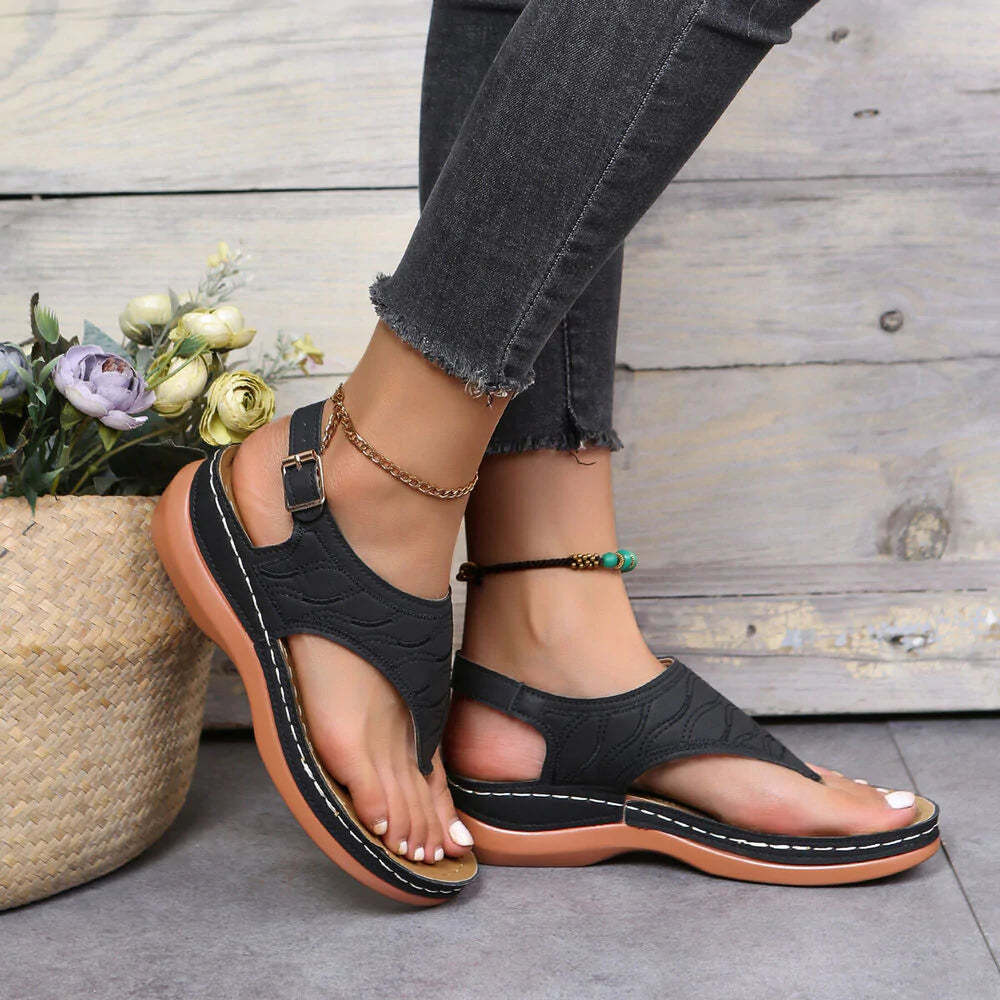  Women's Low-Wedge Orthopedic Sandals