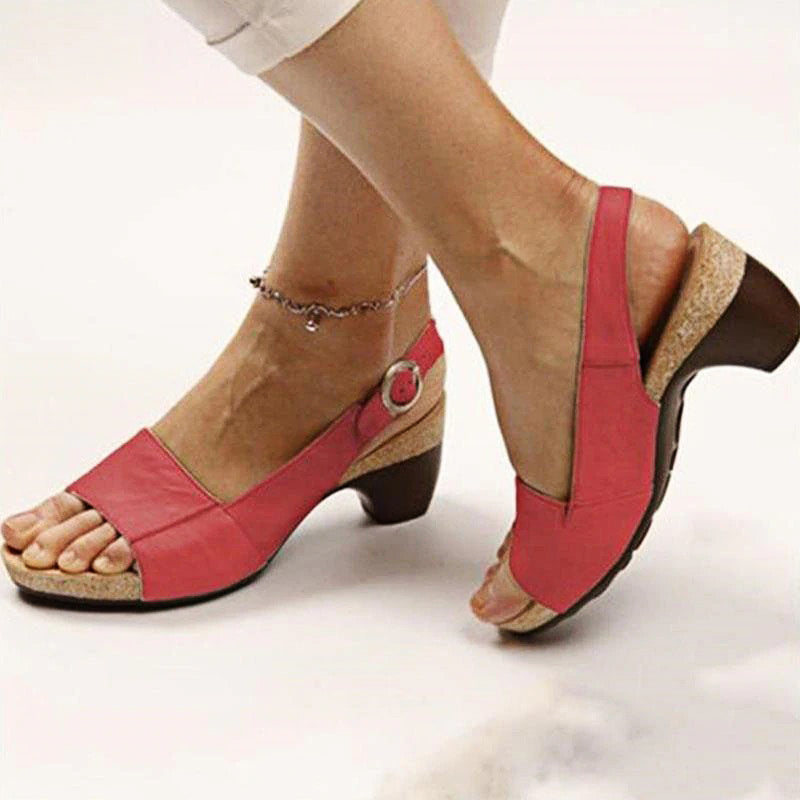 Orthopedic Women Sandal Breathable Arch Support Wedge Slip On Vintage Summer