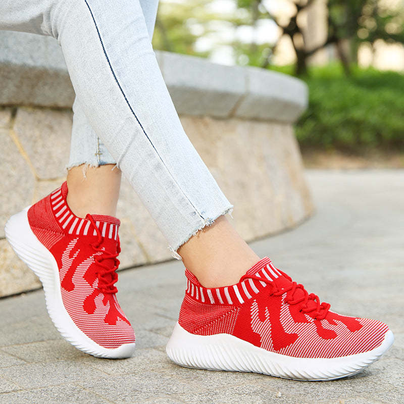 Comfortable Walking Memory Foam Lightweight Sports Shoes Slip on Sock Sneakers