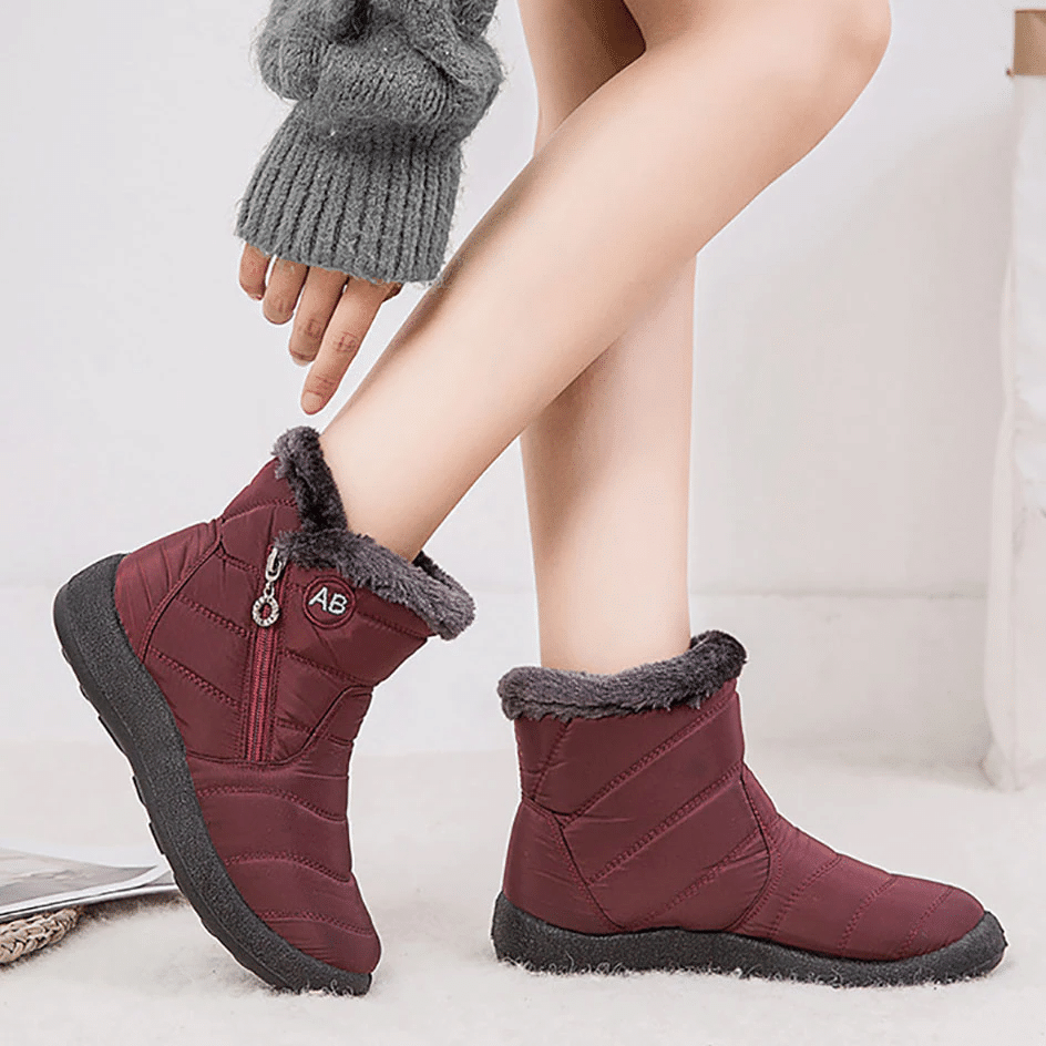 Women Fur Lined Outdoor Orthopedic Snow Boots