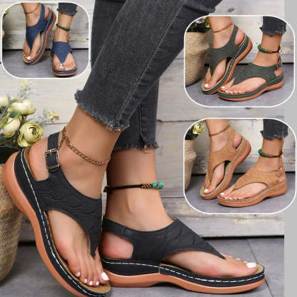  Women's Low-Wedge Orthopedic Sandals