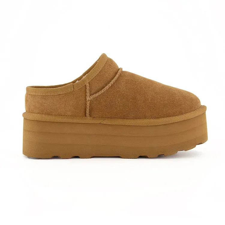 Classic Ultra-Mini Chestnut Platform Boots