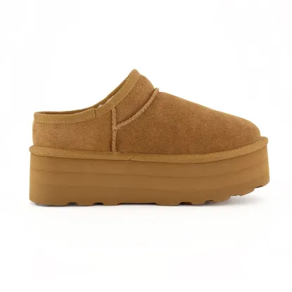 Classic Ultra-Mini Chestnut Platform Boots