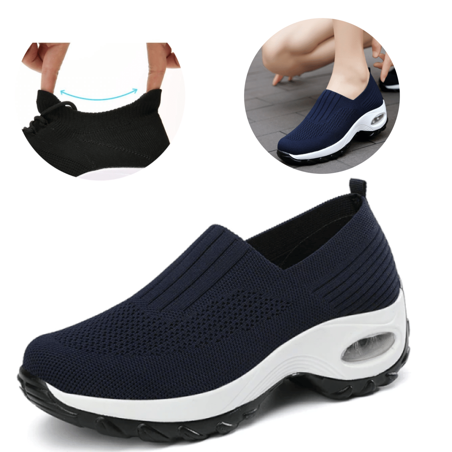 Slip-on Orthopedic Walking Sneaker for Plantar Fasciitis with ARCH Support