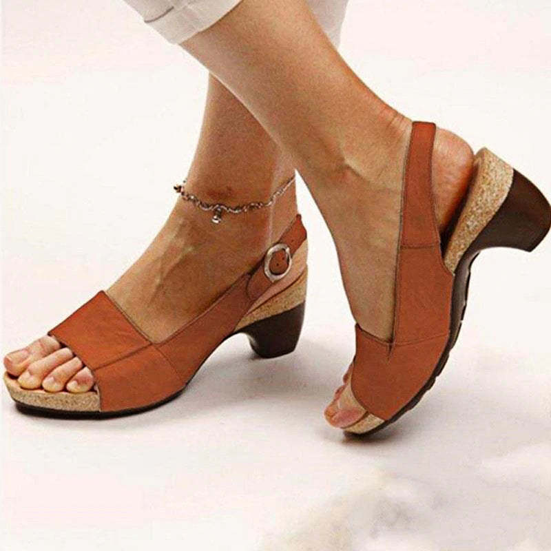 Orthopedic Women Sandal Breathable Arch Support Wedge Slip On Vintage Summer