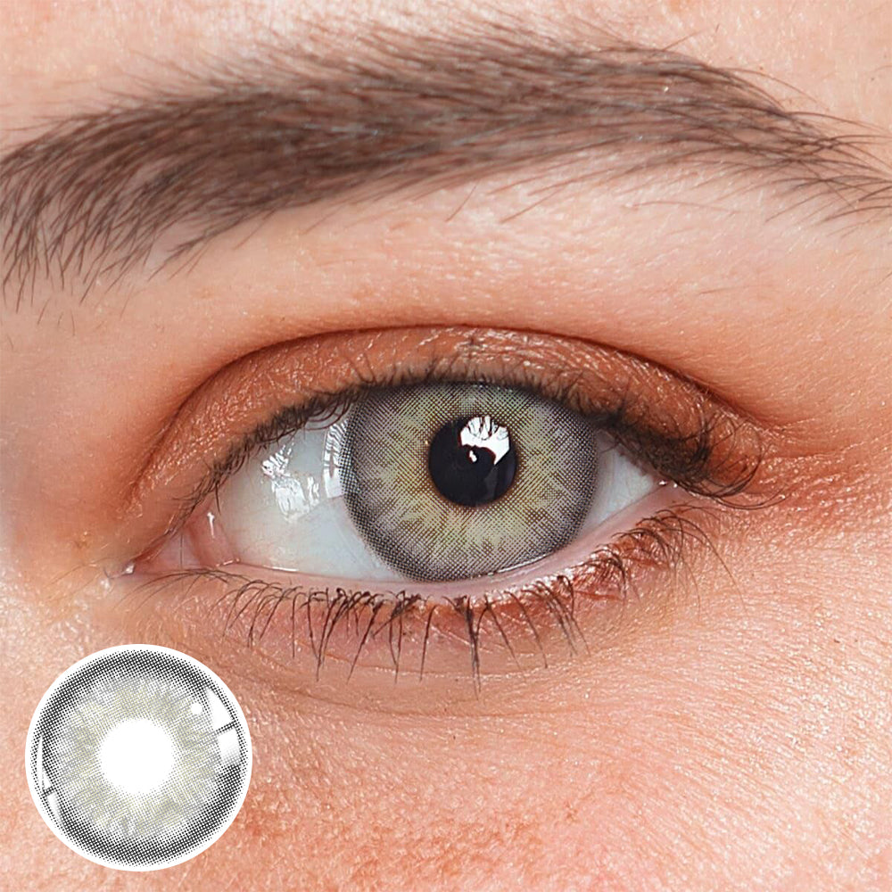 Lentes De Contacto De Color Gris Paloma Saturno