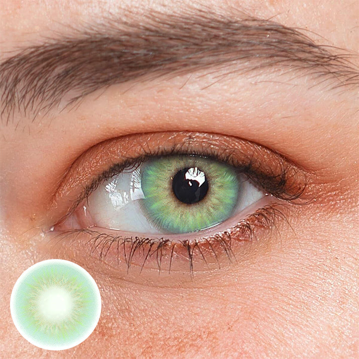 Lentillas Graduadas de Color Verde Claro Perla