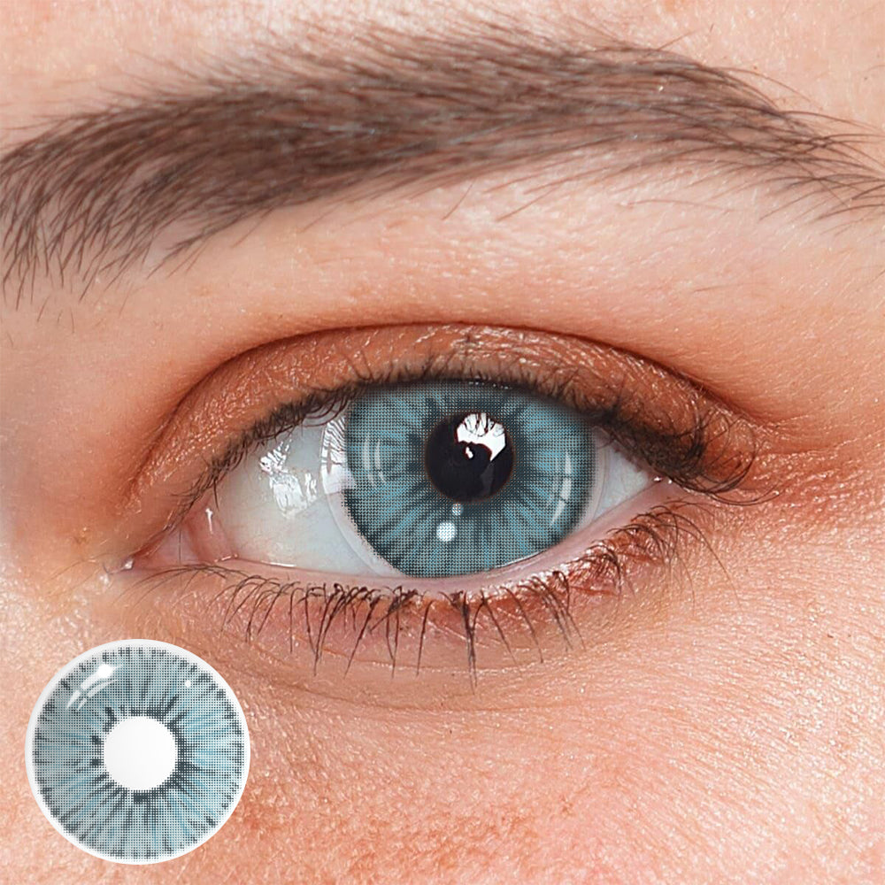 Lentillas de color azul con receta Radella