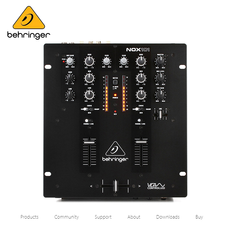 Behringer Pro Mixer NOX101 2Channel DJ Mixer XDUOMIC