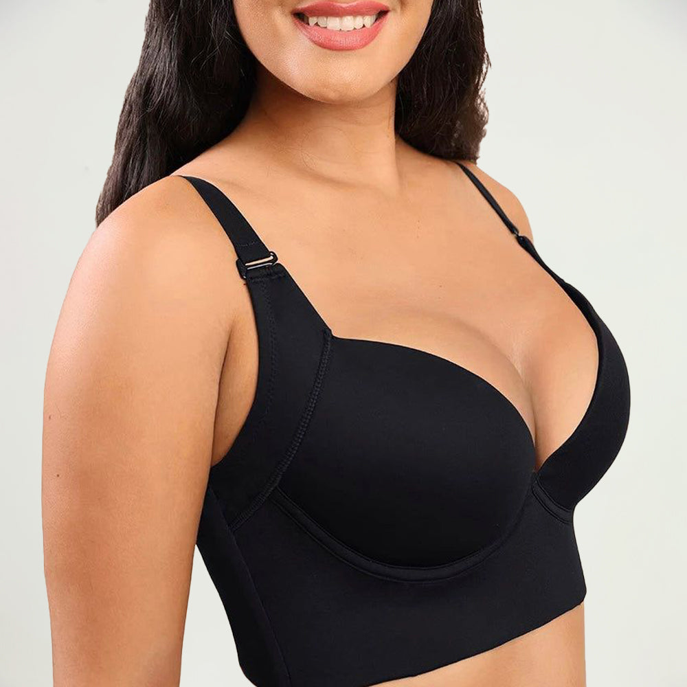 Deep Cup Bra Hide Back Fat With Shapewear Incorporated-Nude（Buy 1 Get 1  Free）