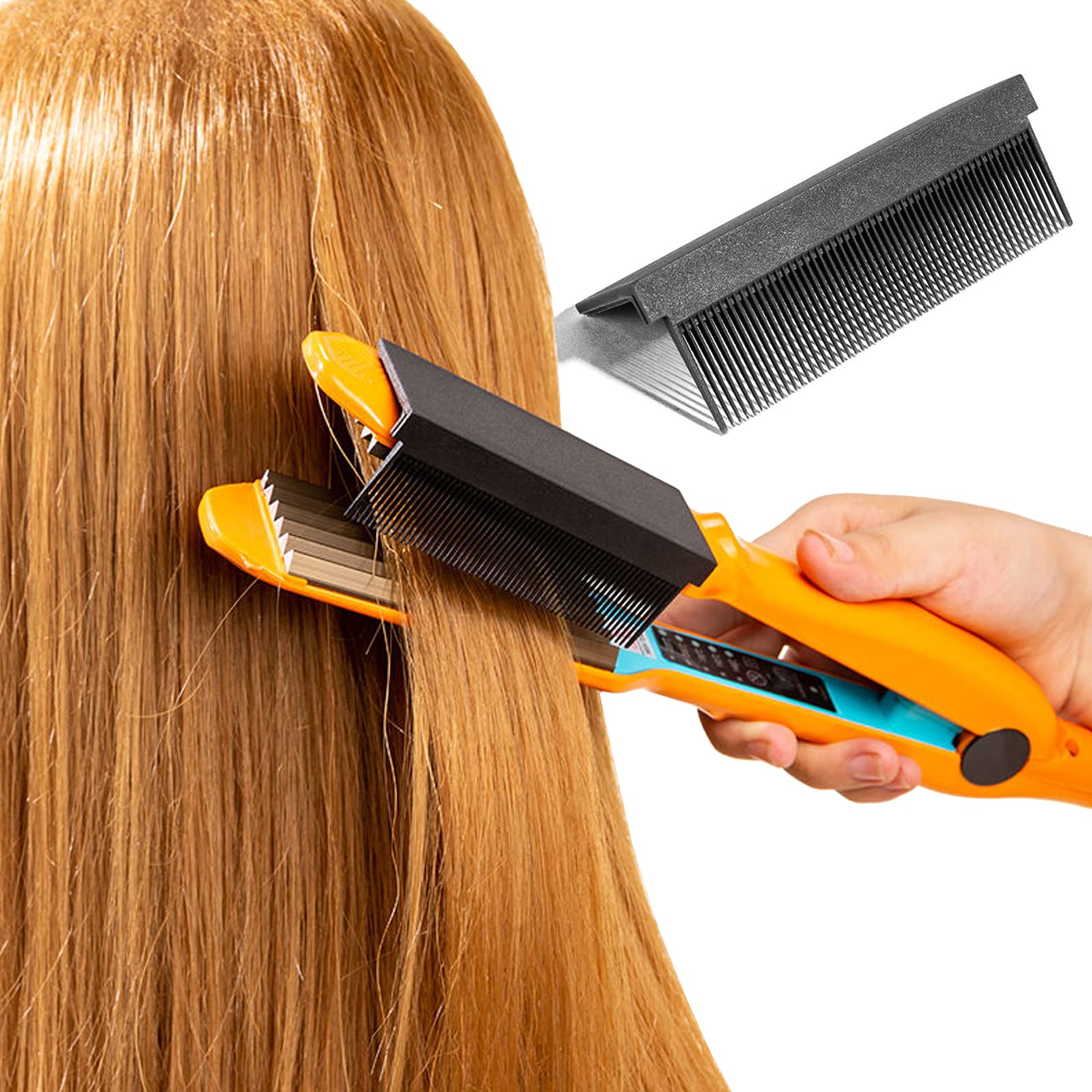 Grip Comb for Flat Iron Combs Attachment Clip Fit Hair Straightening