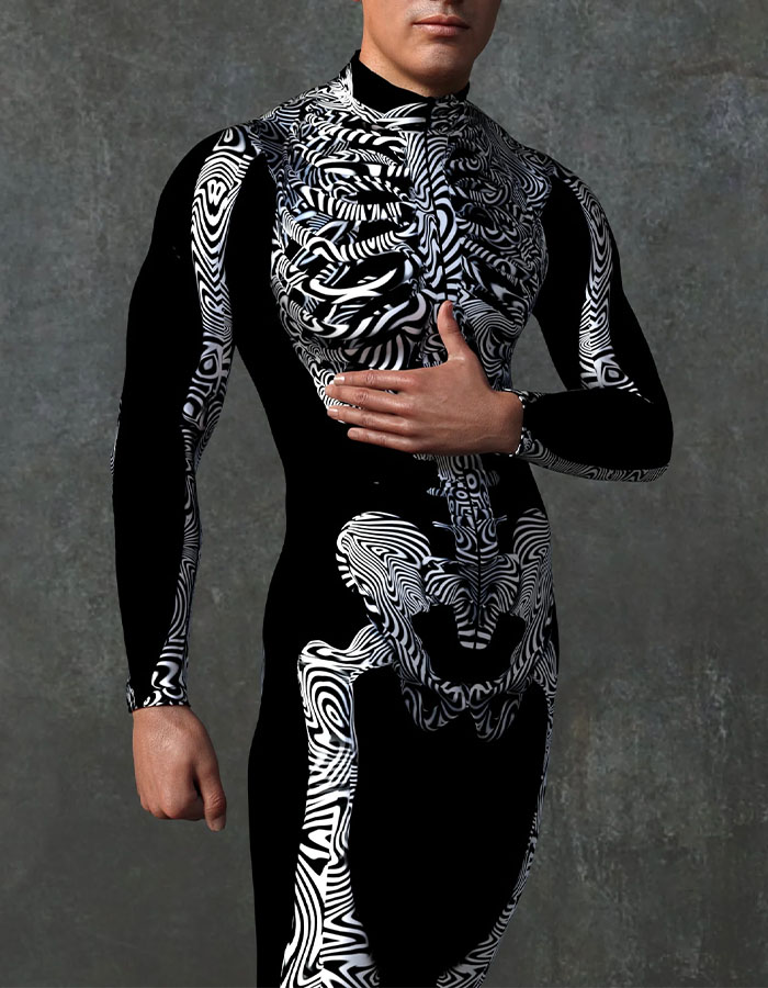 Visual Illusion Skeleton Male Costume