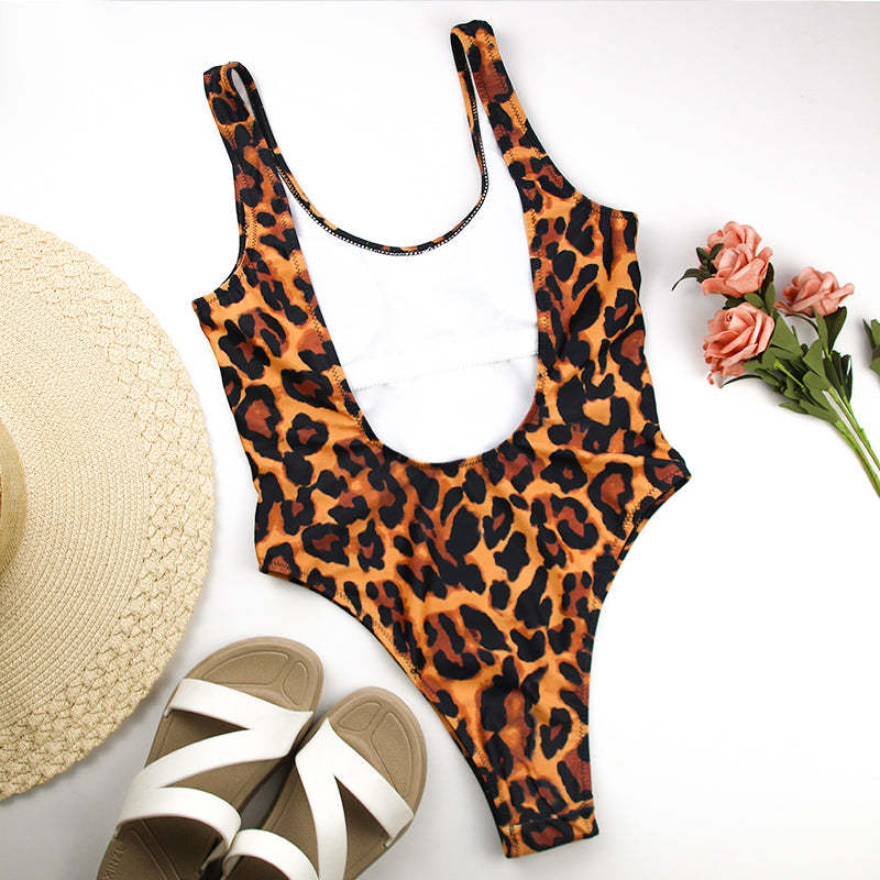 One-Piece Leopard Swimwear