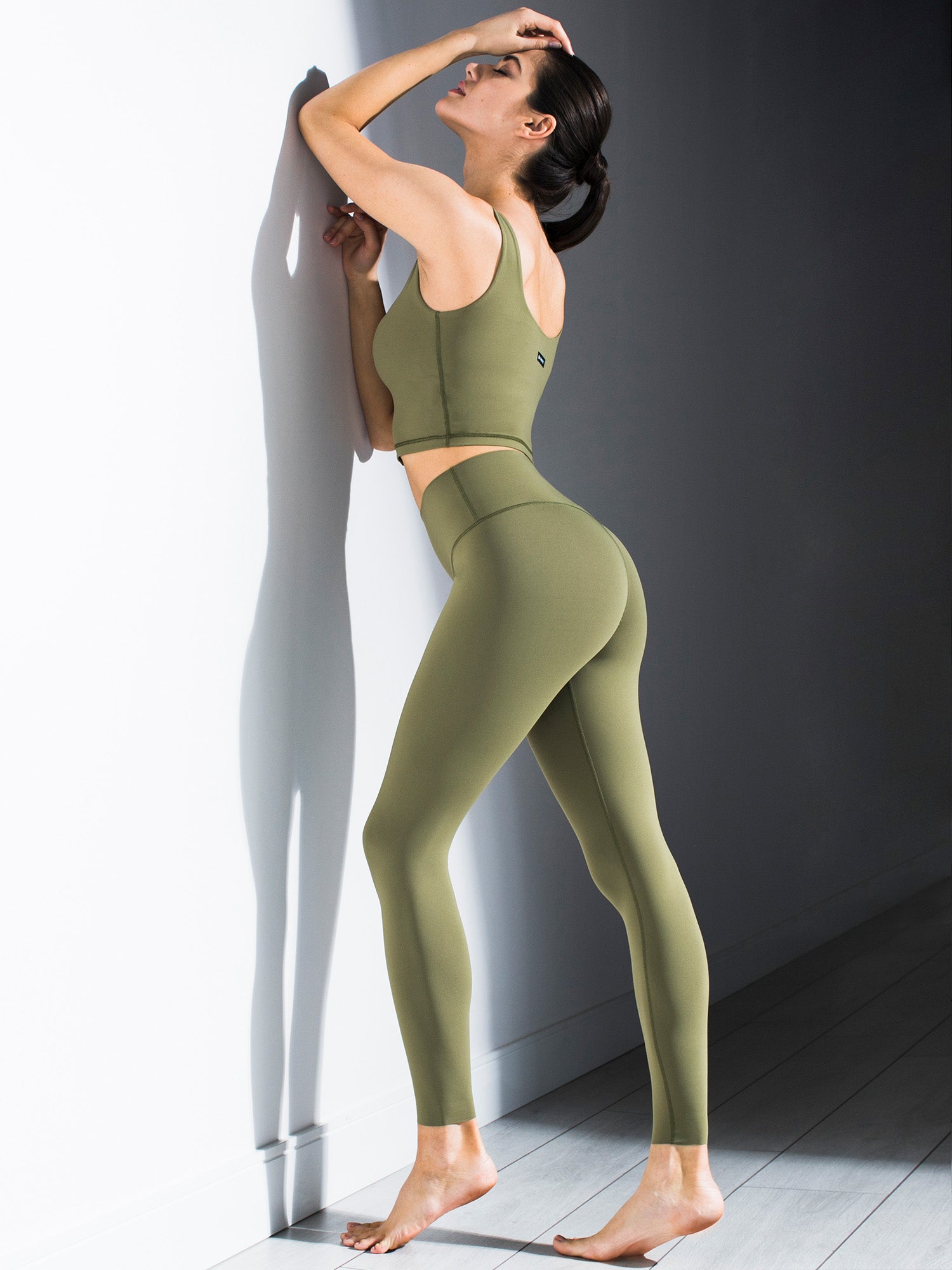 NUDE SHAPE HIGH WAIST PANTS, SAGE